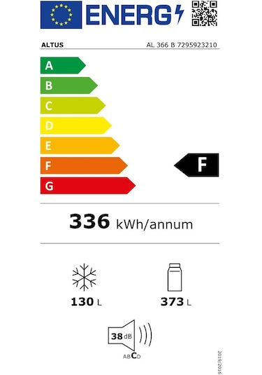 Altus AL 366 B 503 LT Statik Çift Kapılı Buzdolabı