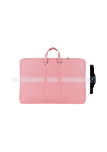 Yuga Suni Deri Lüks Proje Ve Resim Çantası Pembe