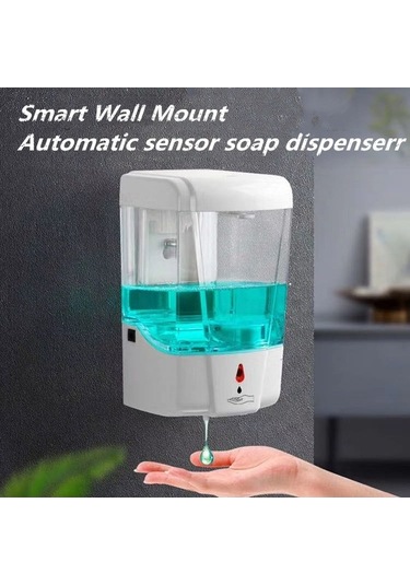 Dancemonkey Otomatik Duvara Monte Sabun Dispanseri 700ml Beyaz, Mutfak/banyo İr Pompa Beyaz