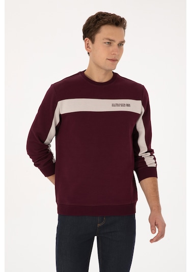 U.s. Polo Assn. Erkek Plum Sweatshirt 50316354-vr177 New Plum