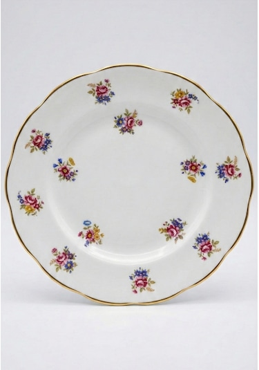 Myfair Pottery İngiliz Antika Tatlı Tabağı 21 Cm