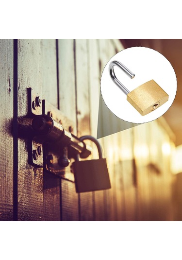 Folinda 12 Adet Bakır Ve Çelik Mini Kilit, 2 Anahtarlı - Bagaj, Sırt Çantası, Spor Salonu Dolabı, Valiz, Okul Ve Ev Kullanımı