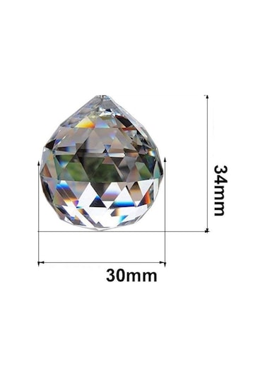 Kristal Avize Top Taşı Asfor Toptaş 30 Mm Cam Lazer Kesim