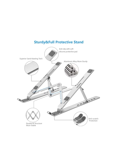 Cbtx Dizüstü Bilgisayar Tutucu Yükseltici Bilgisayar Standı Ayarlanabilir Alüminyum Katlanabilir Taşınabilir Dizüstü Bilgisayar Standı