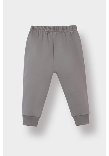Defacto Erkek Bebek 2li Takım Baskılı Sweatshirt Eşofman Altı E8994a525augr454 Gri