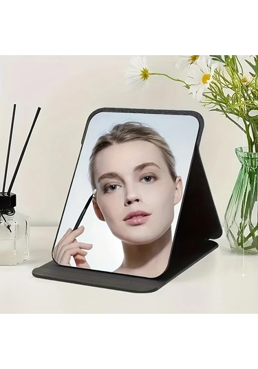 Sunshine011 White Portable Folding Mirror - Tek Taraflı Makyaj Aynası, Kompakt Ve Hafif Beyaz