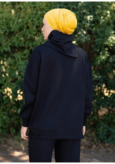 Mayovera Sweatshirt Kemik Broş Siyah