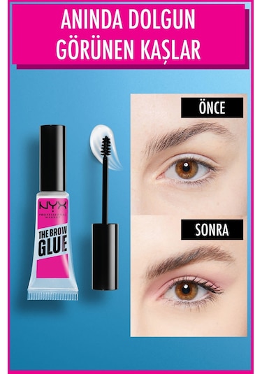 NYX Professional Makeup The Brow Glue Instant Brow Styler Şeffaf Kaş Sabitleyici Maskara