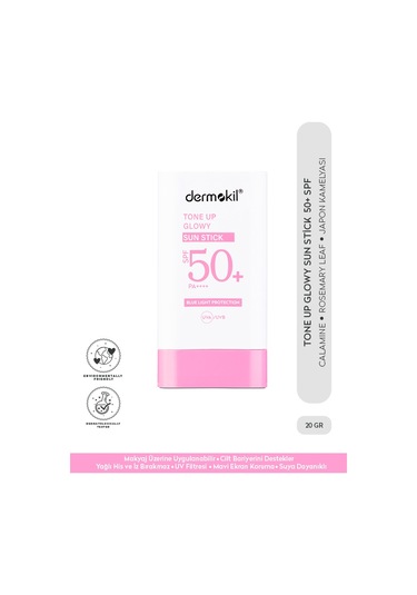 Dermokil Tone Up Glowy Ton Eşitleyici Güneş Koruyucu Stick SPF50+ 20 G