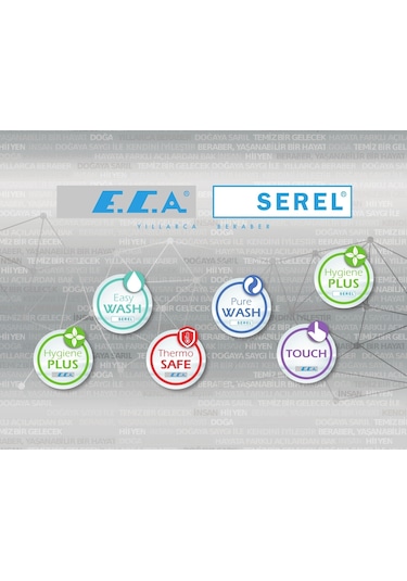 Eca Tiera Banyo Bataryası+t-may Banyo Sümbül Kare Tepe Duş Takımı Krom