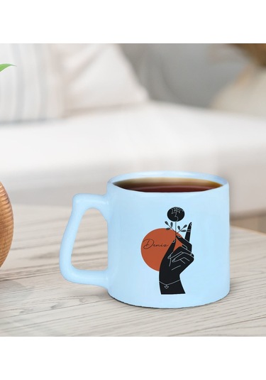 Bk Gift Kişiye Özel İsimli Pastel Mavi Middle Kupa Bardak-4, Arkadaşa Hediye, Ev Hediyesi, Doğum Günü Hediyesi, Ofis Hediyesi Kobitmeyencom30013 Bk Gi