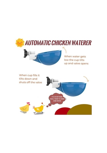 Pazly Otomatik Kümes Hayvanı Suluk Seti - 12 Adet Pp Plastik Su Kabı Tavuk, Ördek, Kaz, Hindi İçin