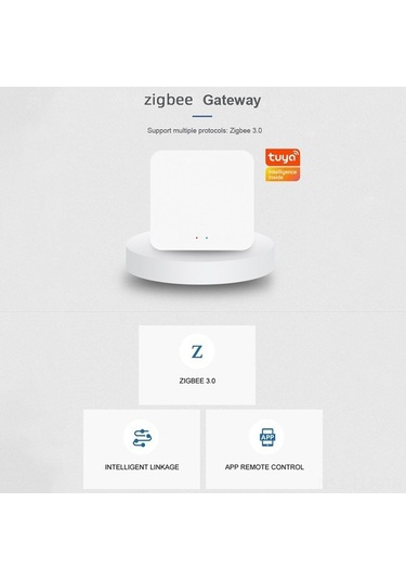 Didadodo Tuya Zigbee 3.0 Ağ Geçidi - 128 Cihaz, Google Home Uyumlu, Beyaz Renk