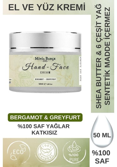 Minia Bahçe Bergamot & Greyfurt Besleyici El ve Yüz Kremi 50 ML