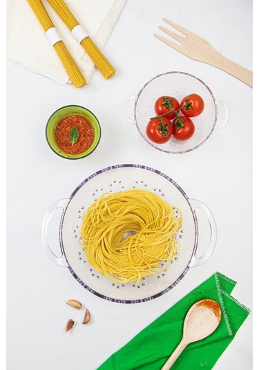 Akrilik Şeffaf 2 Li Süzgeç Seti Makarna & Pirinç Süzgeci Diğer