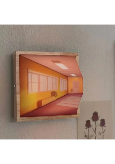 3d Stereoskopik Görsel Duvar Lambası Başucu Dekoratif Lambaları B Diğer