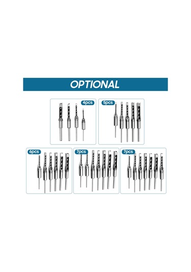 Yaozixia Adet Kare Delik Matkap Ucu Ahşap İşleme Delik Testeresi Kesme Keski Çelik Matkap Ucu Seti 1/4 İnç, 5/16 İnç, 3/8 İnç, 1/2 İnç Ahşap İçin