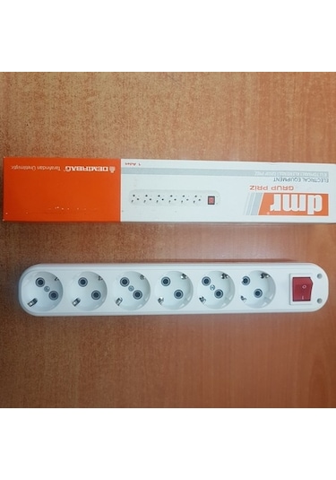 Dmr Demirbağ 6'lı Anahtarlı Klemensli Grup Priz