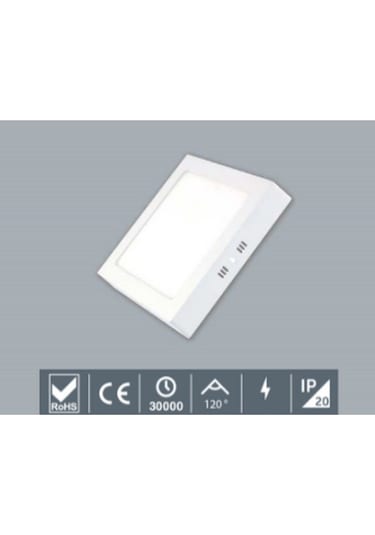 İnoled 2762-01 24 Watt Sıva Üstü Kare Led Panel Armatür Beyaz