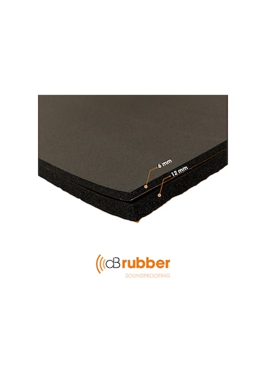 Dbrubber Teker Davlumbaz Oto Ses Yalıtımı Firex Sünger Db Rubber 12Mm 50 X40 Cm