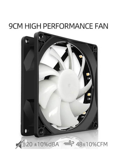 Coolmoon Rgb Led Kule Tip Çift Fan Bakır Taban İşlemci Soğutucu