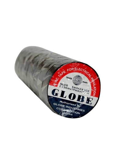50 Adet  Globe İzole Elektrik Bandı Siyah Renkli