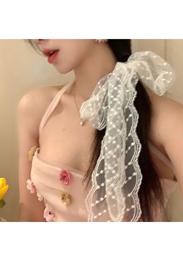 Kadın Pastoral Stil Saç Tokaları Zarif Kız Dar Uzun Eşarp Moda Al Diğer