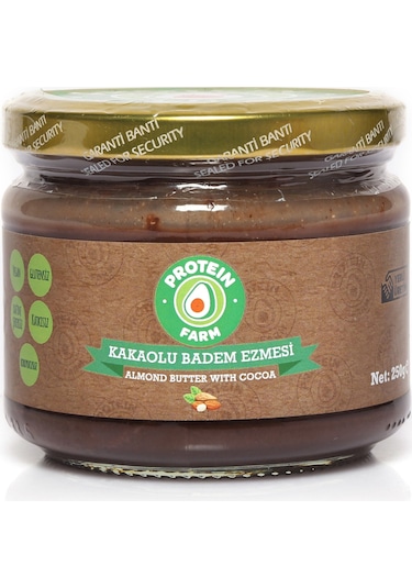 Protein Farm Kakaolu Badem Ezmesi Yerli Üretim 250 G
