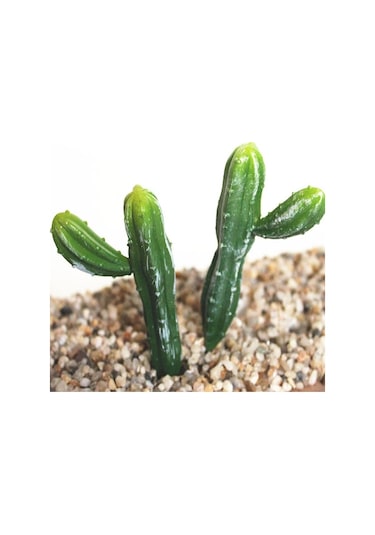 Sones 2 Adet Yapay Mini Kaktüs Bahçe Peyzaj Ev Ofis Dekorasyonu, Stil: İki Peri Sütunu