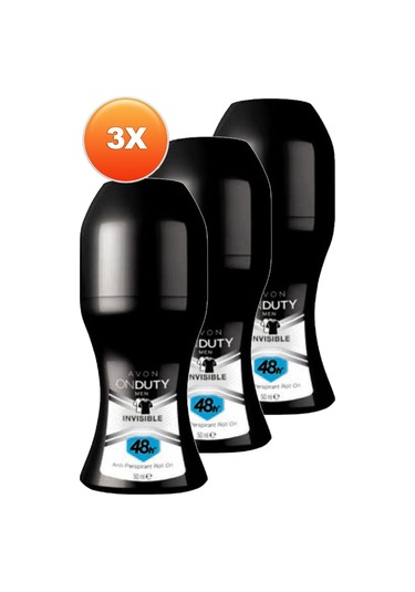 Avon Onduty Invisible Erkek Roll-On Deodorant 3 x 50 ML