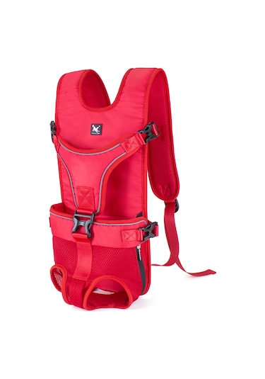 Samdoo Küçük-orta Boy Köpekler İçin Ayarlanabilir Kemerli Askılı Taşıma Çantası, Su Geçirmez Oxford Kumaşı, Renkli Desen, Kırmızı, S Boyutu