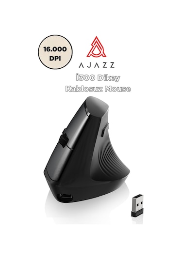 İ300 Kablosuz Ergonomik Dikey Mouse- 84gr-sessiz Tıklama- 57 Açı-16.000 Dpı Diğer