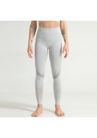 Gajeena Kadın Spor Taytı - Yüksek Bel, Nefes Alabilir, Vücudu Sarar, Yoga Ve Koşu İçin Rahat Açık Gri