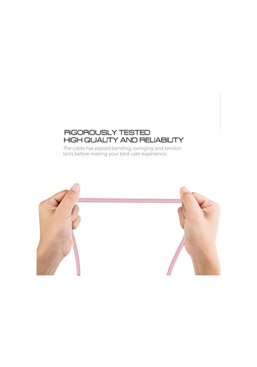 1m 2a Çıkış Usb To Usb-c / Type-c Nişan Dokulu Veri Senkronizasyon Ve Şarj Kablosu Pembe