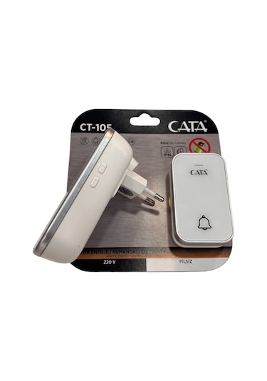 Cata Uzaktan Kumandalı Zil Kinetik Enerjili 220 Volt Ct-105