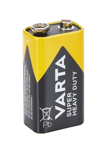 Varta Heavy Duty 9V Çinko Karbon Alkalin Pil 10'lu