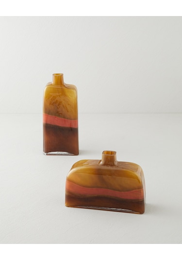 English Home Adra Cam Vazo 30 Cm Amber Amber