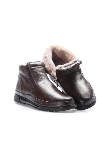 Hakiki Deri Kürklü Erkek Spor Bot 724kma22 Kahverengi