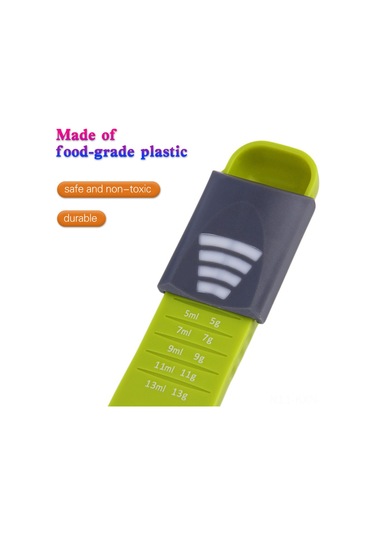 Kosona Yeşil 8 Ölçekli Mutfak Ölçü Kaşığı - Yiyecek Dereceli Plastik - Güvenli Ve Pratik Ölçüm Diğer