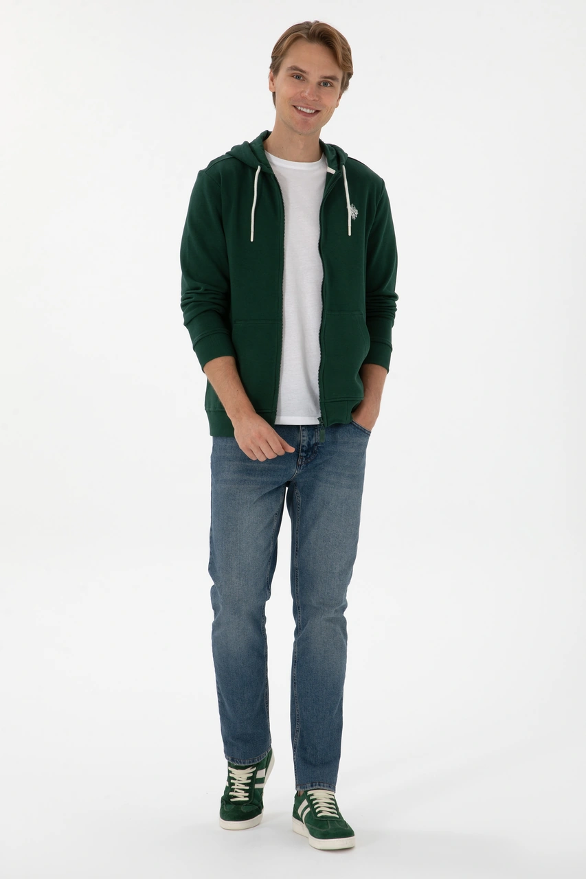 U.s. Polo Assn. Erkek Koyu Yeşil Hırka Örme 50313748-vr079 Koyu Yesıl