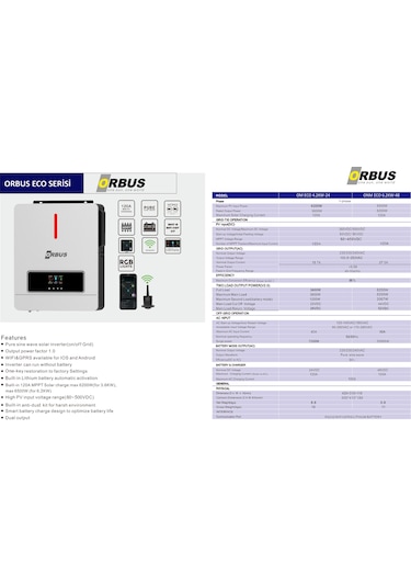 Orbus Eco 6.2 Kw 48 V Mppt Akıllı İnverter