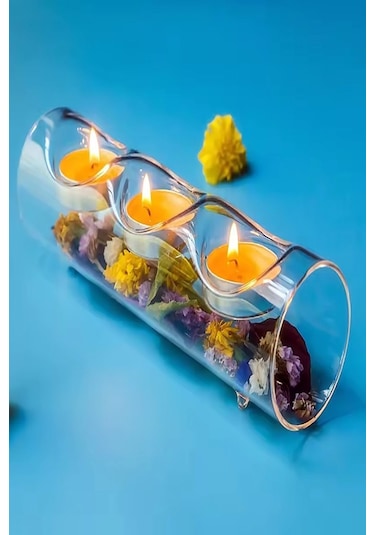 Mumluk Yatay 3 Bölmeli Borosilikat Genişlik 9 Cm Uzunluk 34 Cm Beyaz