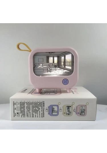 Sevimli Tv Boyama Led Gece Lambası 2 Fonksiyonlu-1936 Çok Renkli