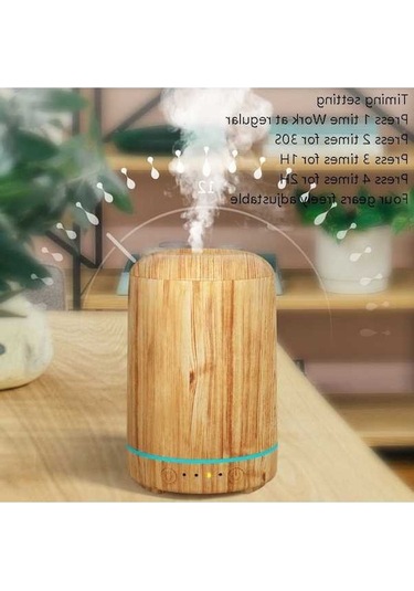 Dancemonkey Ahşap Tahıl Aromaterapi Usb Hava Temizleyici Koyu Ahşap Ahşap