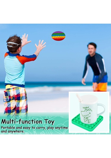 Wezone Mor Kare Silikon Zihinsel Oyun: Stres Azaltıcı, Sonsuz Eğlence, Yeniden Kullanılabilir Dürtü Oyuncak Mor