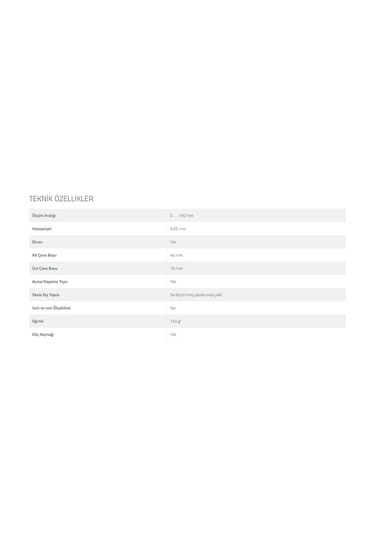 Insize 1205-150S Mekanik Hassas Kumpas