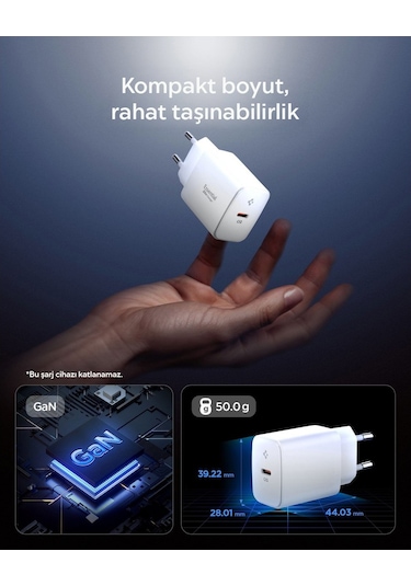 Spigen Essential EE201EU 20W Usb-c Mini Hızlı Şarj Aleti