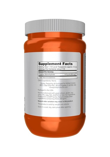 Now Foods Sports Micronized Creatine Monohydrate 500 Gram - 119 S