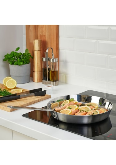 Kızartma Tavası, Paslanmaz Çelik, 28 Cm Açık Bej
