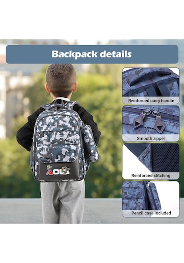 Lichen01 Çocuk Sırt Çantası Okul Çantası 1-5. Sınıf Erkek Çocuklar